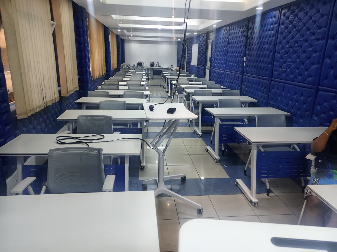 LTC training room arranged for classroom-style learning